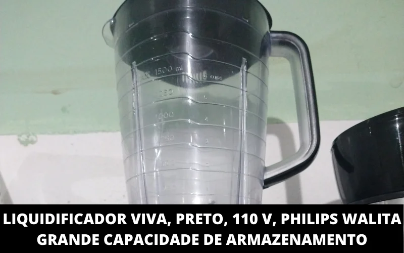 Liquidificador Viva, Preto, 110 V, Philips Walita grande capacidade de armazenamento