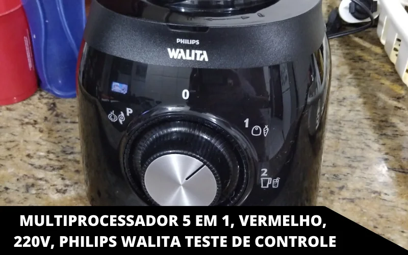 Multiprocessador 5 Em 1, Vermelho, 220V, Philips Walita teste de controle