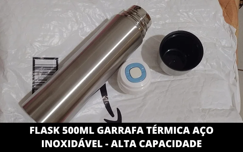 Flask 500ML Garrafa Térmica aço Inoxidável - Alta Capacidade