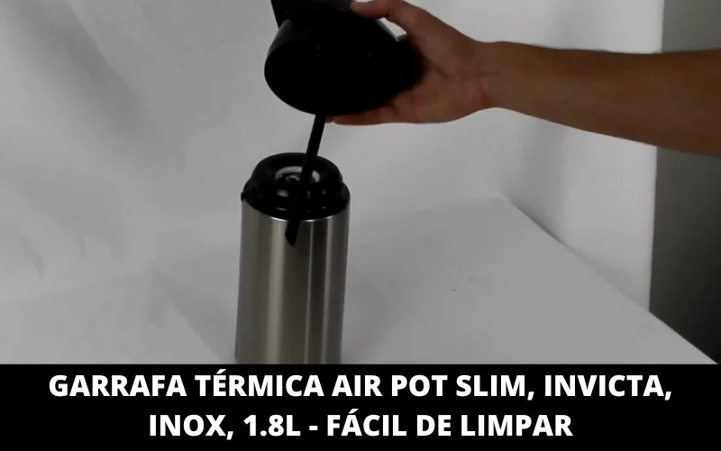 Garrafa Térmica Air Pot Slim, Invicta, Inox, 1.8L - Fácil de Limpar