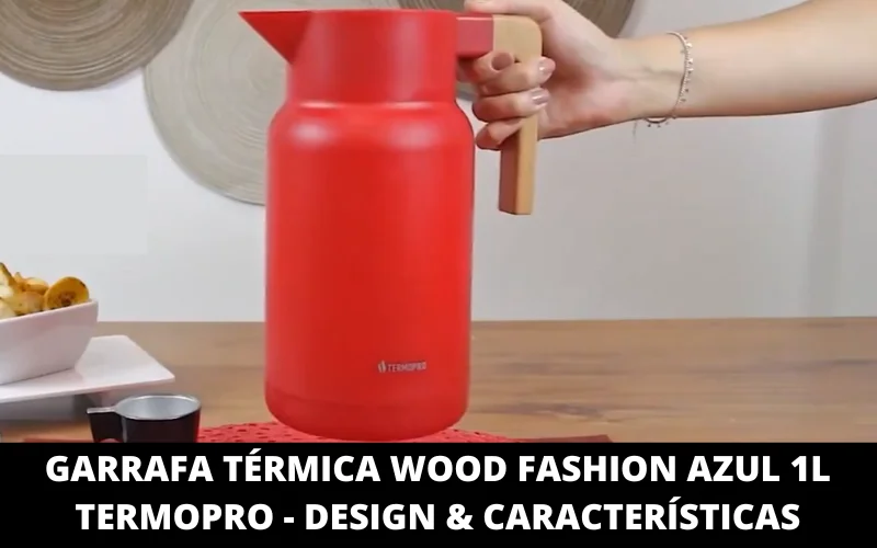 Wood Fashion Blue 1L Thermopro Thermal Bottle - Design & Features